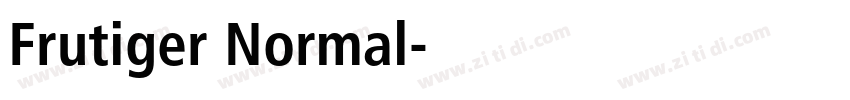 Frutiger Normal字体转换